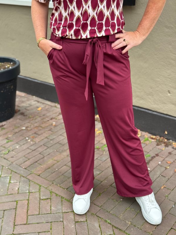 Broek Amber bordeaux - Afbeelding 2