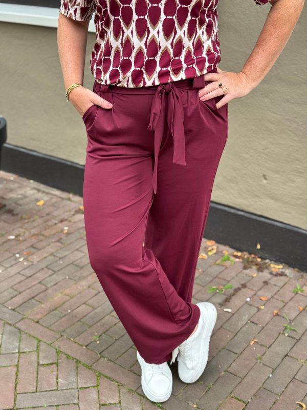 Broek Amber bordeaux - Afbeelding 3