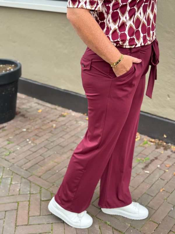 Broek Amber bordeaux - Afbeelding 4