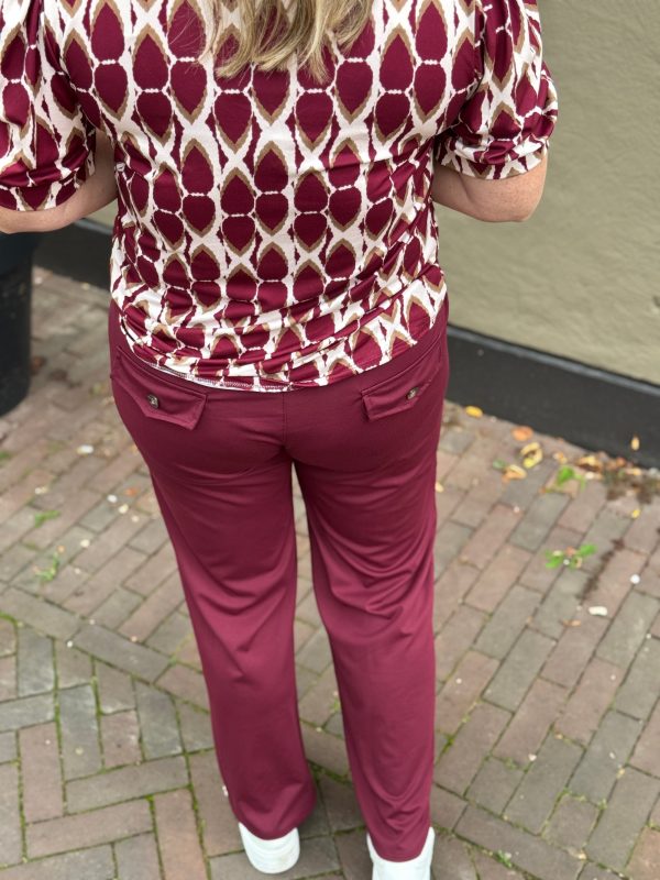Broek Amber bordeaux - Afbeelding 5