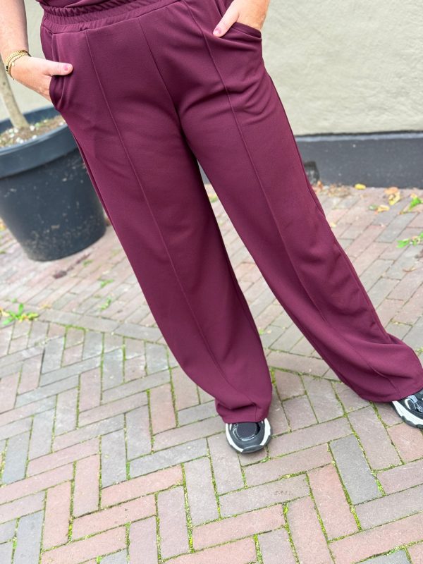 Broek Donna bordeaux - Afbeelding 4
