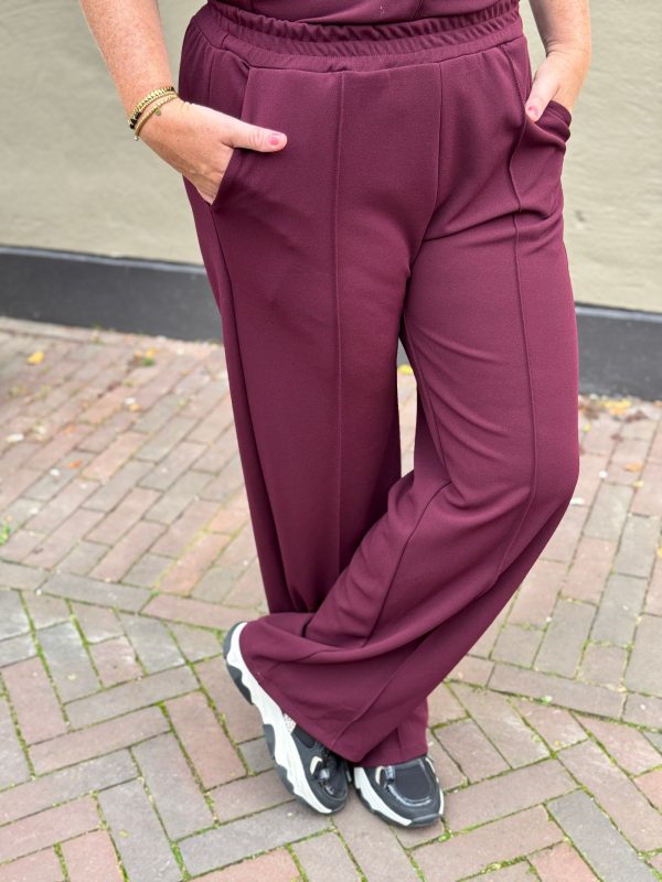 Broek Donna bordeaux - Afbeelding 2