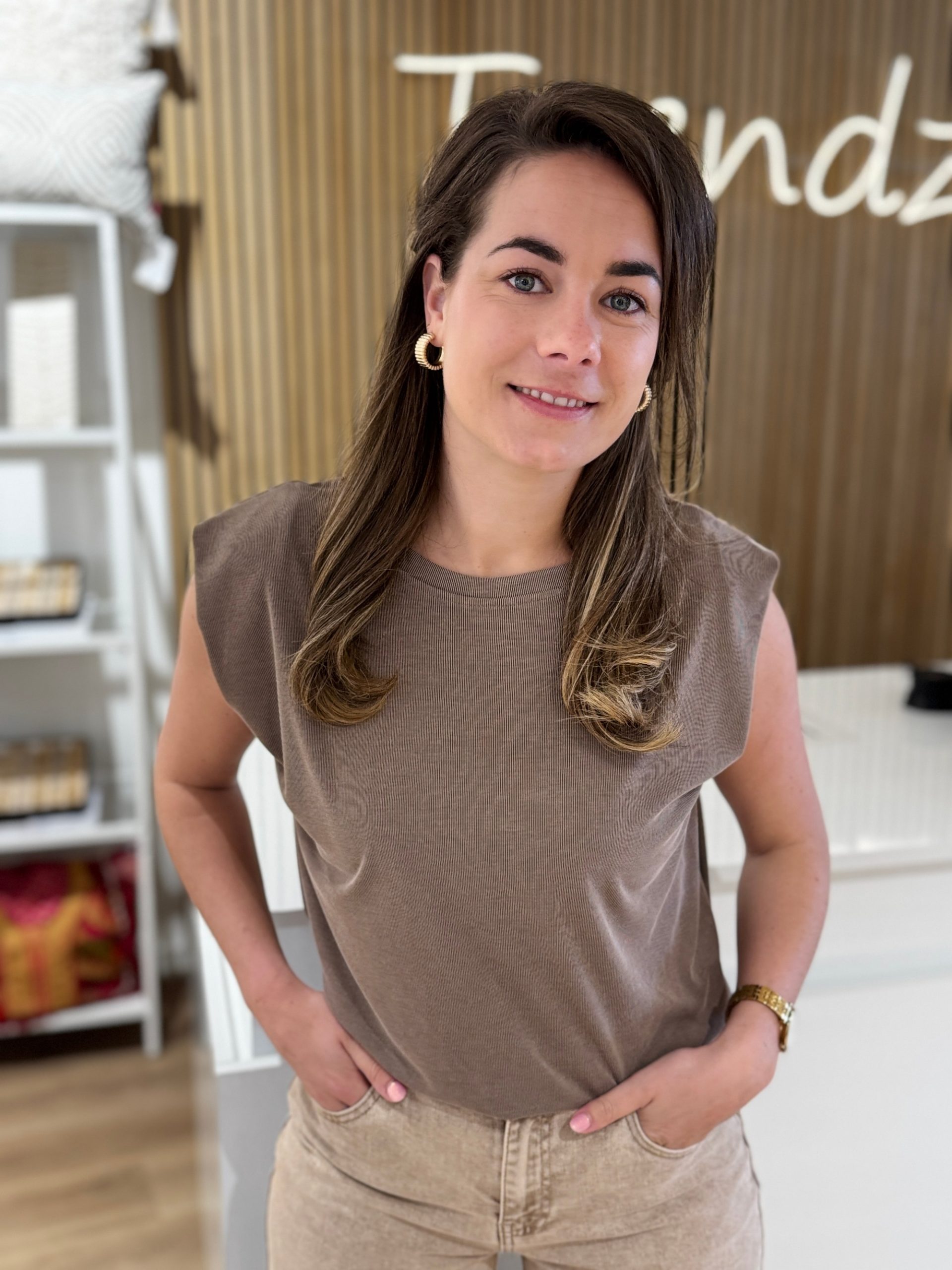 Topje Sam taupe - Afbeelding 4