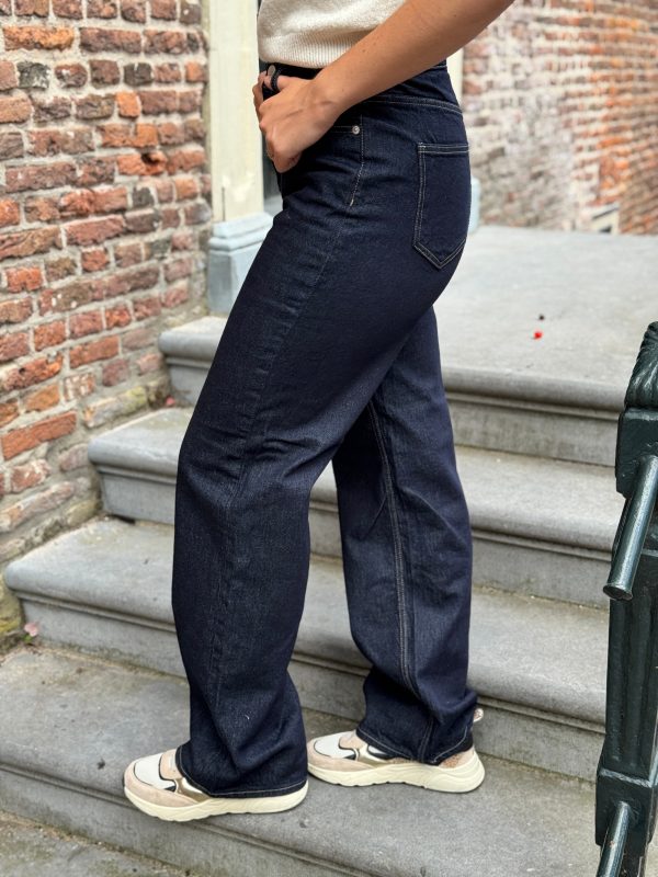 Wide jeans Tessa dark blue lengtemaat 32 - Afbeelding 10