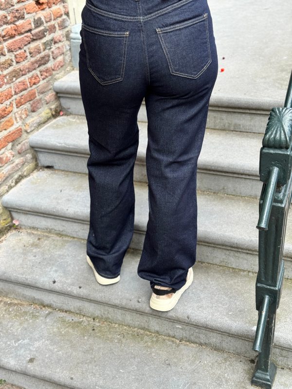Wide jeans Tessa dark blue lengtemaat 32 - Afbeelding 12