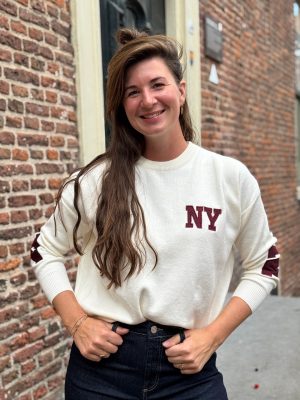 Trui NY beige/bordeaux