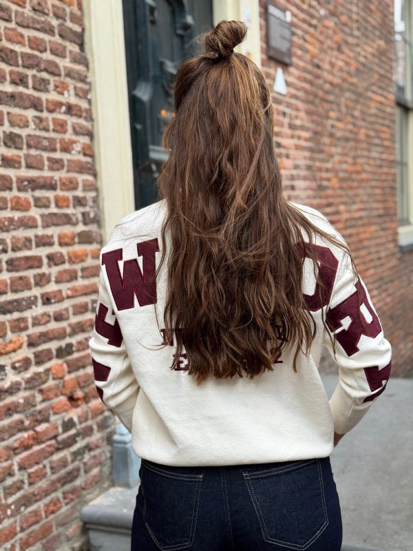 Trui NY beige/bordeaux - Afbeelding 8