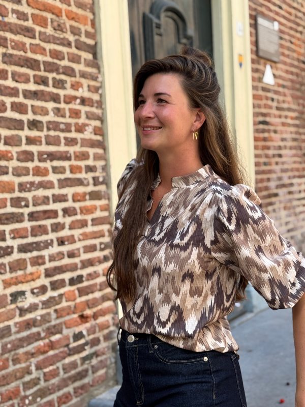 Blouse Lauren taupe - Afbeelding 2
