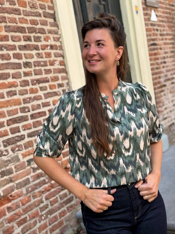 Blouse Lauren groen - Afbeelding 2