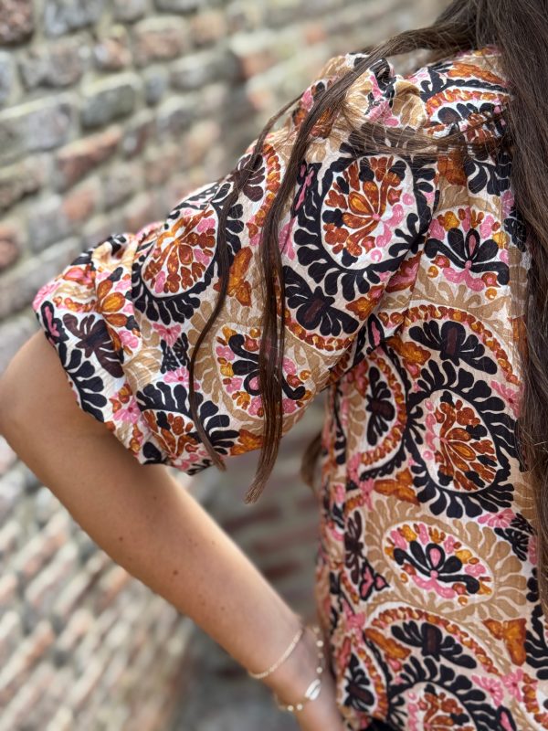 Blouse Dagmar brique - Afbeelding 2