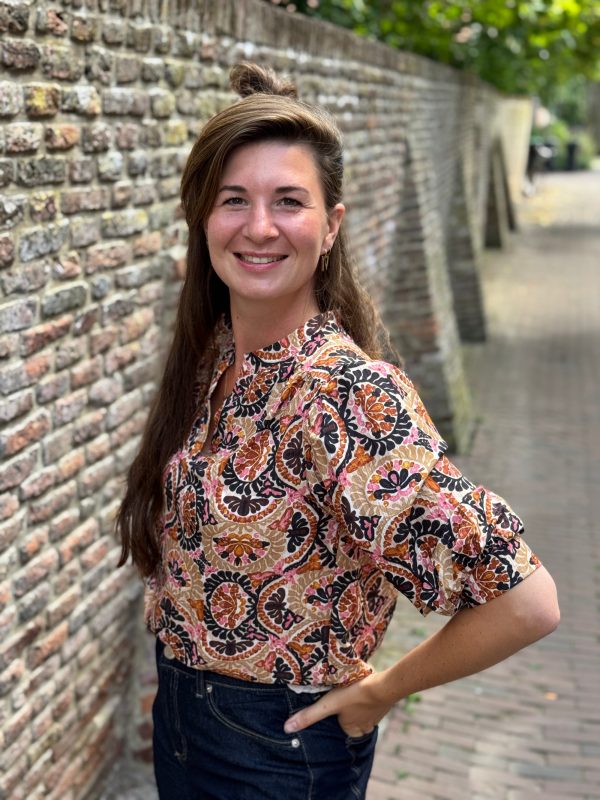 Blouse Dagmar brique - Afbeelding 5