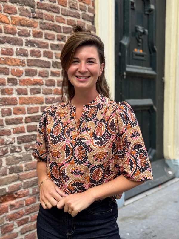 Blouse Dagmar brique - Afbeelding 9