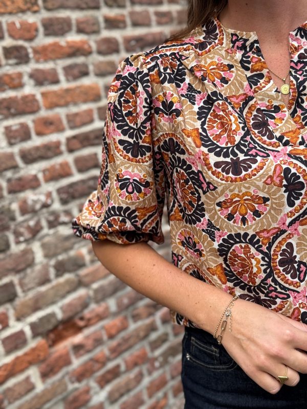 Blouse Dagmar brique - Afbeelding 8