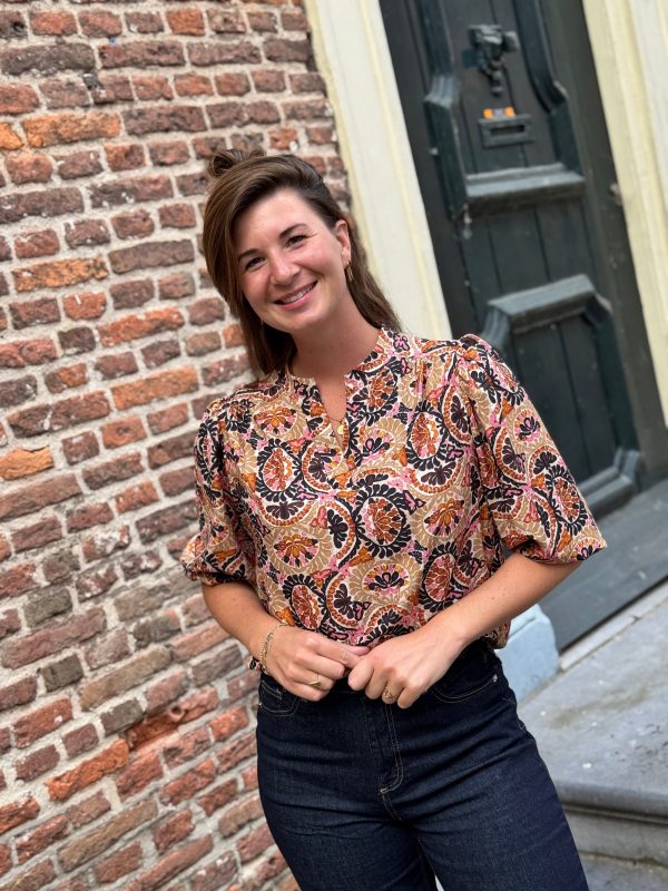Blouse Dagmar brique - Afbeelding 7