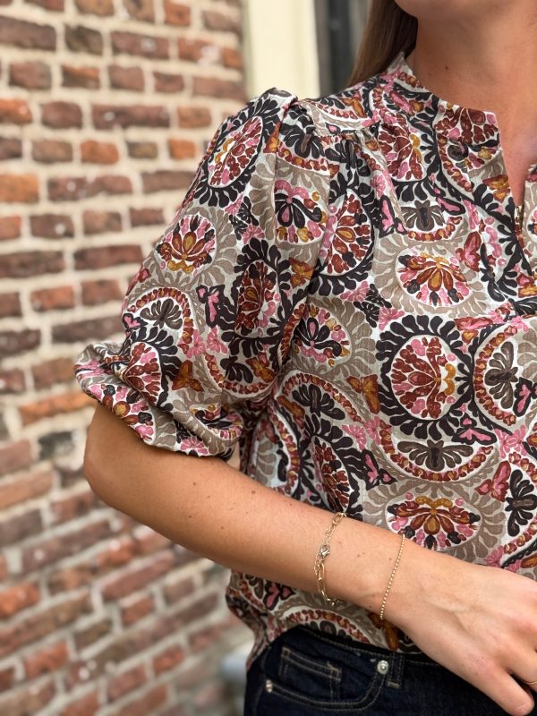 Blouse Dagmar taupe - Afbeelding 2