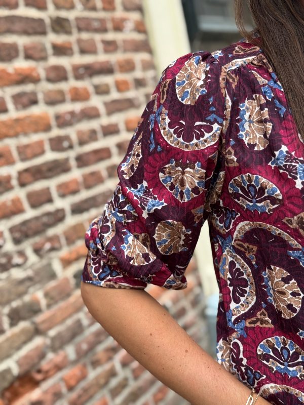 Blouse Dagmar bordeaux - Afbeelding 3