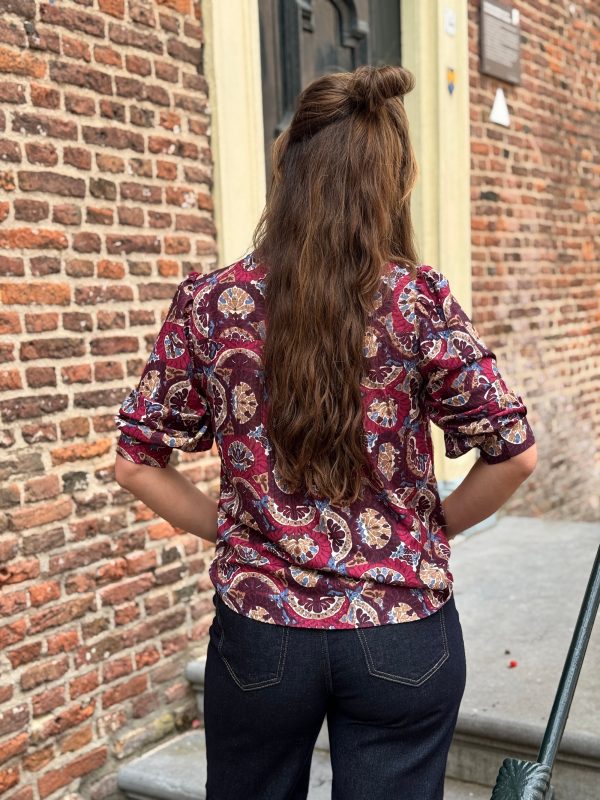 Blouse Dagmar bordeaux - Afbeelding 5