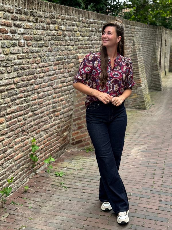 Blouse Dagmar bordeaux - Afbeelding 7