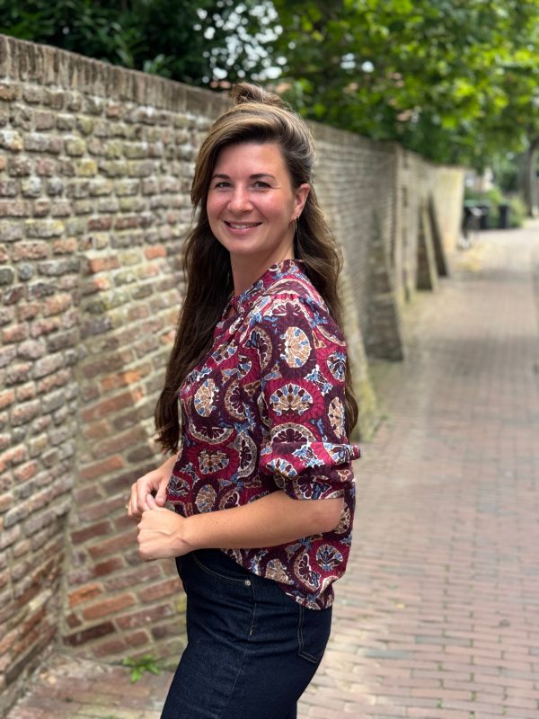 Blouse Dagmar bordeaux - Afbeelding 9