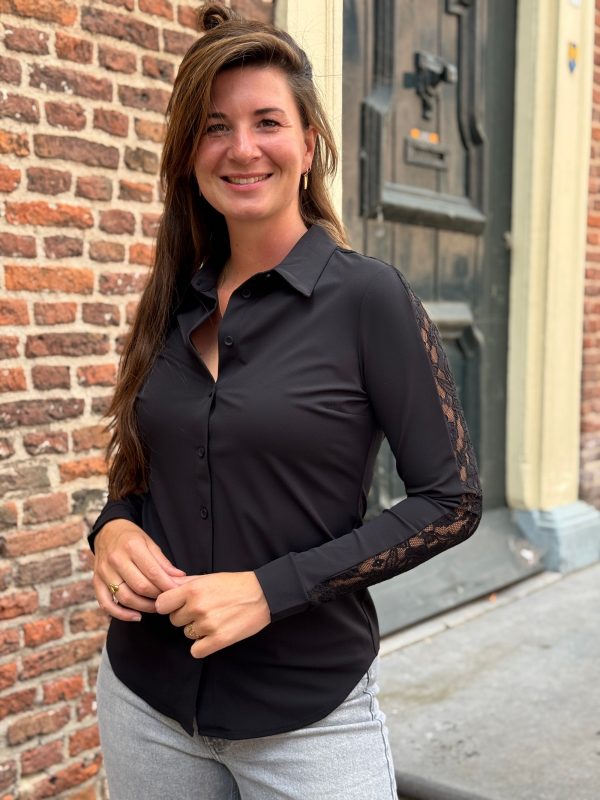 Travelstof blouse Fiene black - Afbeelding 6