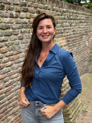 Travelstof blouse Eefke deep sea