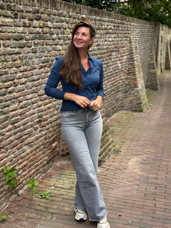 Wide jeans Juicy medium grey denim lengte 30 - Only - Afbeelding 5