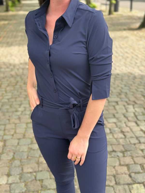 Jumpsuit Travelstof Emily dark blue - Afbeelding 3