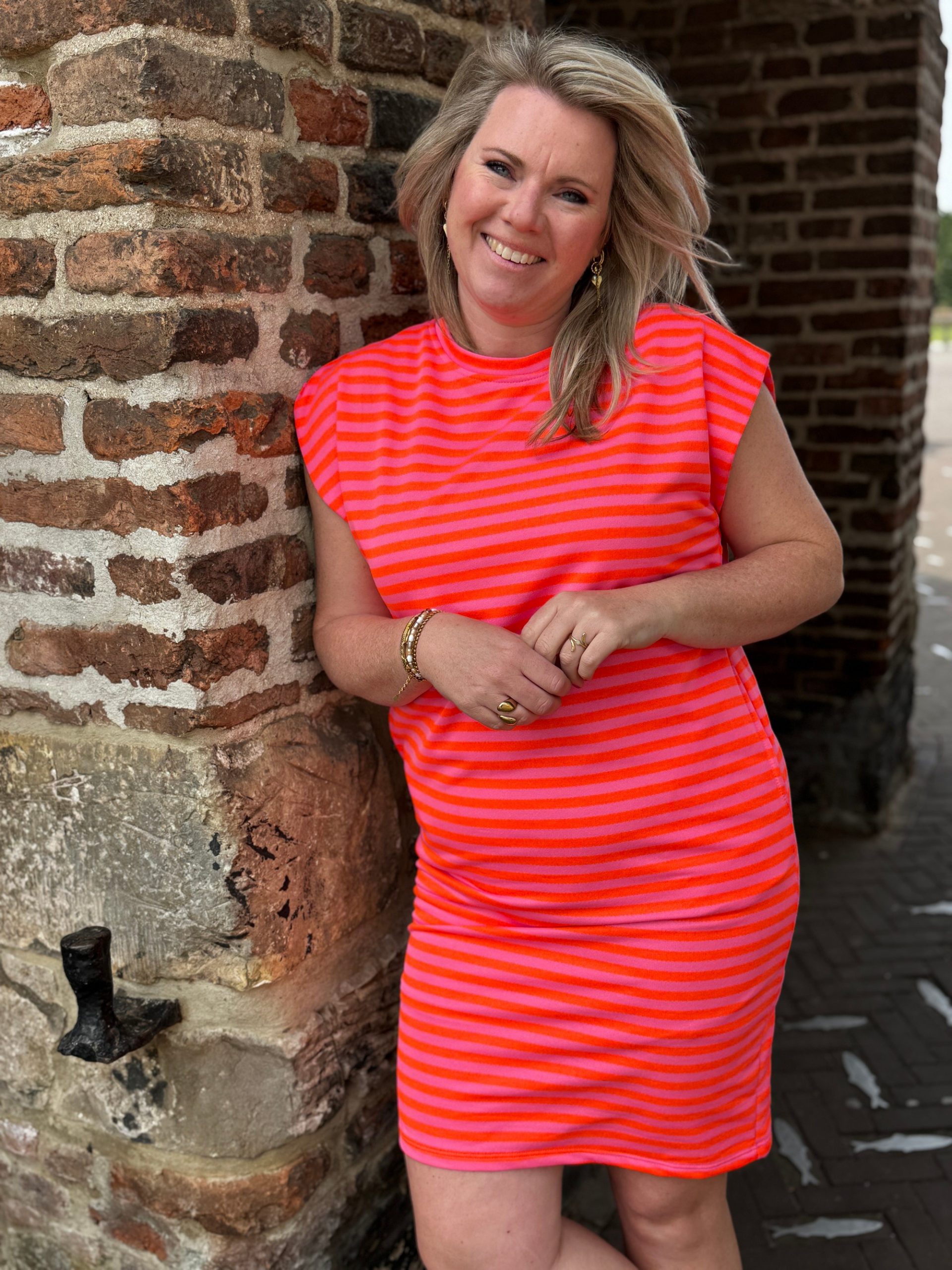 Jurkje Gitte oranje/roze