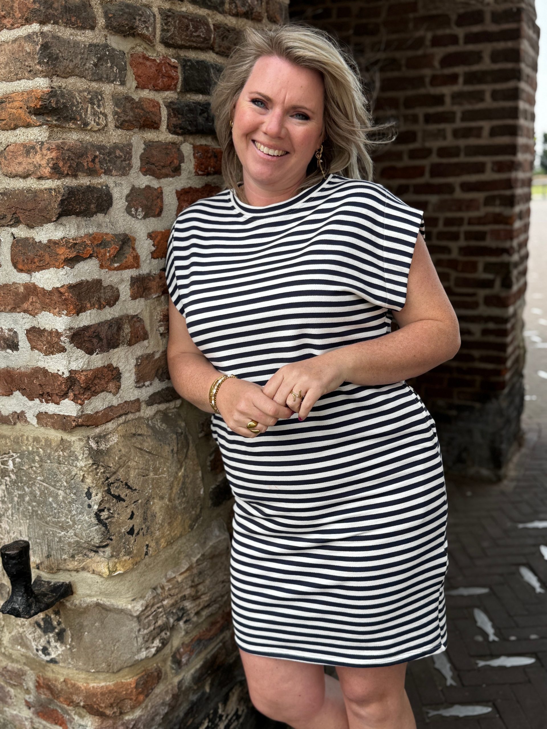 Jurkje Gitte navy/white