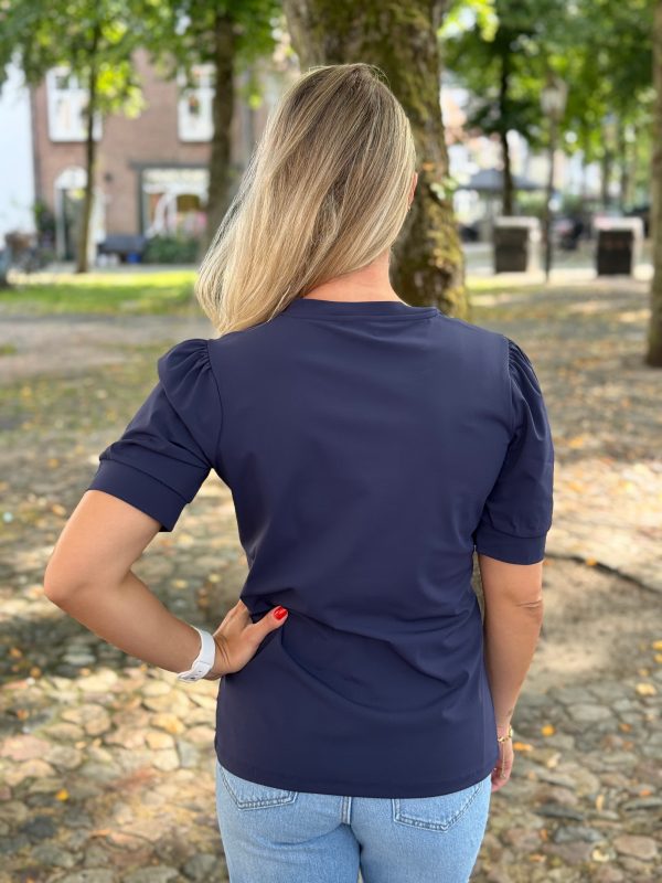 Travelstof shirt Diede navy - Afbeelding 4