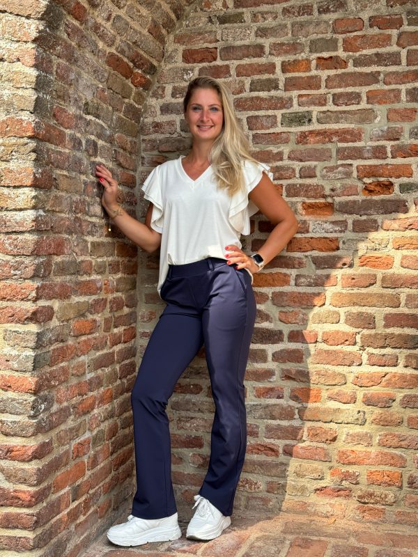 Broek Sanne navy travelstof - Afbeelding 6