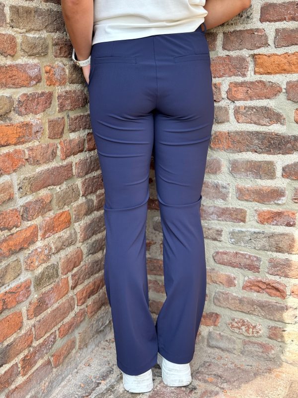 Broek Sanne navy travelstof - Afbeelding 4
