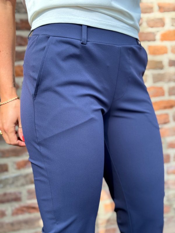 Broek Sanne navy travelstof - Afbeelding 5