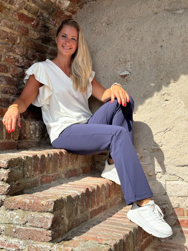 Broek Sanne navy travelstof