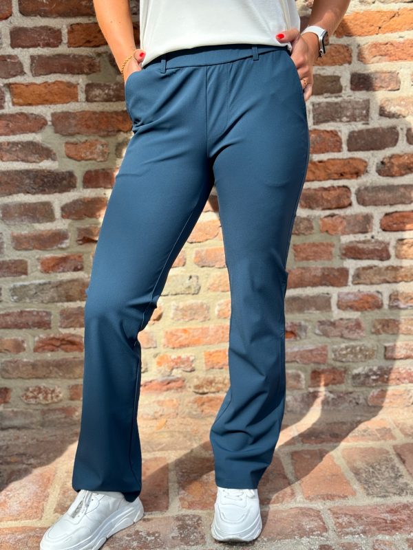 Broek Sanne shaded green travelstof - Afbeelding 2
