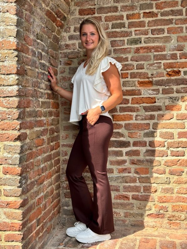 Flared pantalon Bente choco - Afbeelding 6