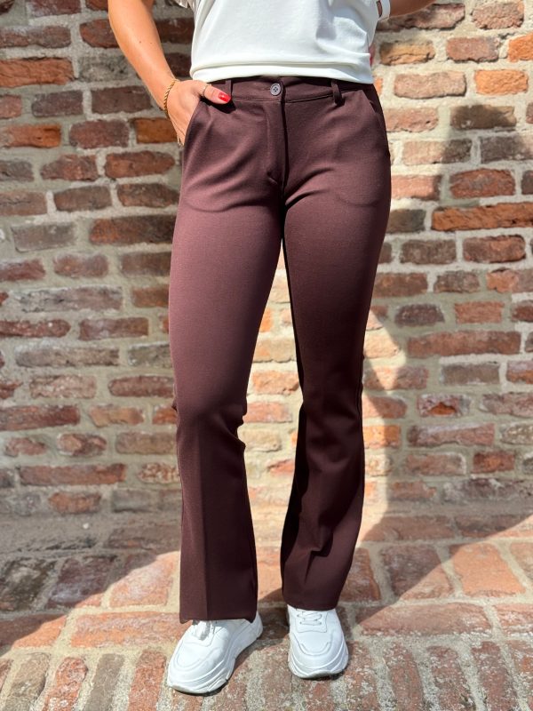Flared pantalon Bente choco - Afbeelding 2