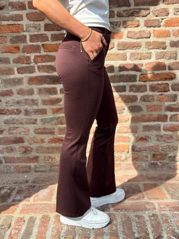 Flared pantalon Bente choco - Afbeelding 3