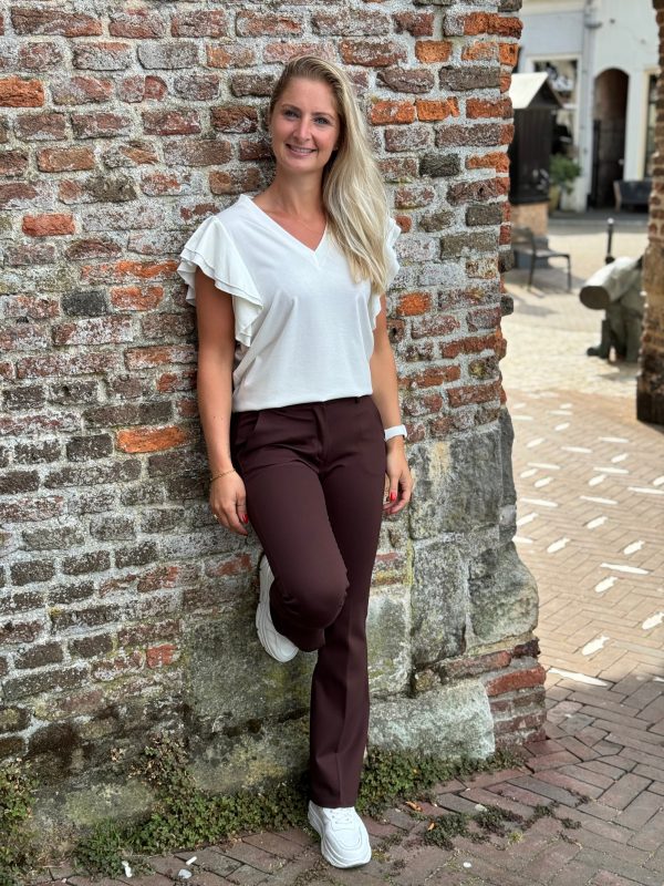 Flared pantalon Bente choco - Afbeelding 5