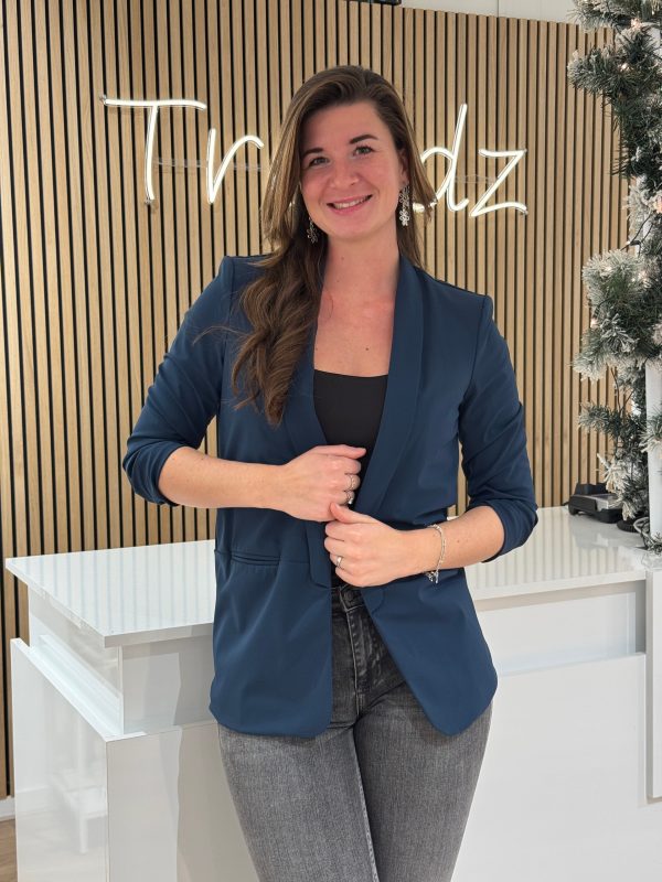 Travelstof blazer Mara shaded green