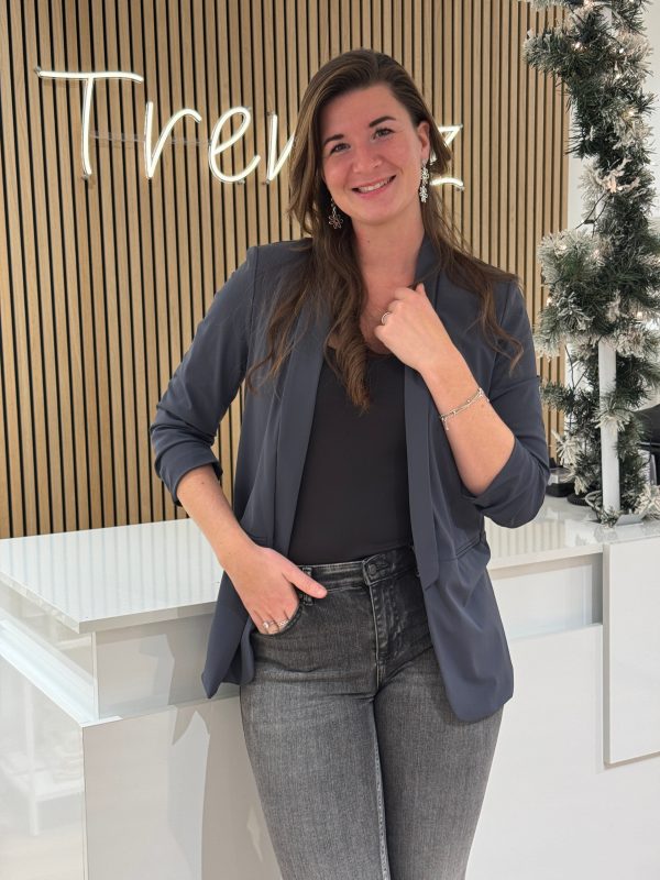 Travelstof blazer Mara anthracite
