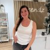 Tank top Olivia white pearl