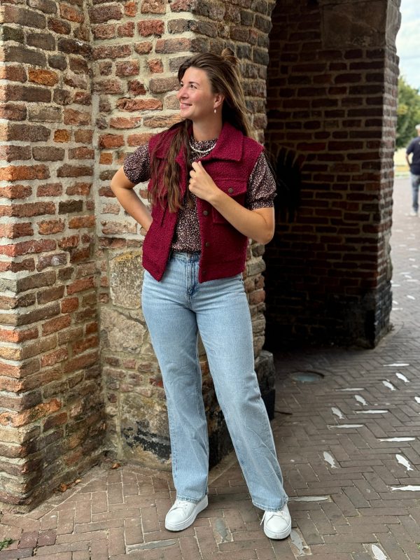 Gilet Emma bordeaux - Afbeelding 6