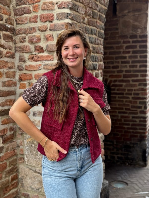 Gilet Emma bordeaux - Afbeelding 3