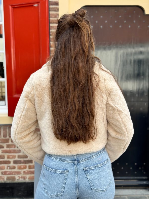 Fluffy jasje beige - Afbeelding 5
