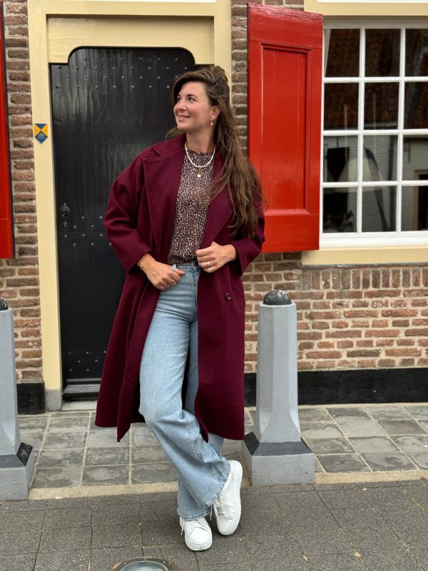 Coat Hanne bordeaux - Afbeelding 2