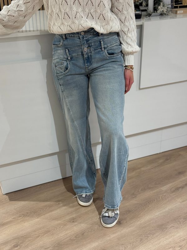 Jeans Verena blue wide leg - Afbeelding 2