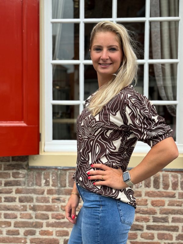 Shirtje Isabella choco - Afbeelding 2
