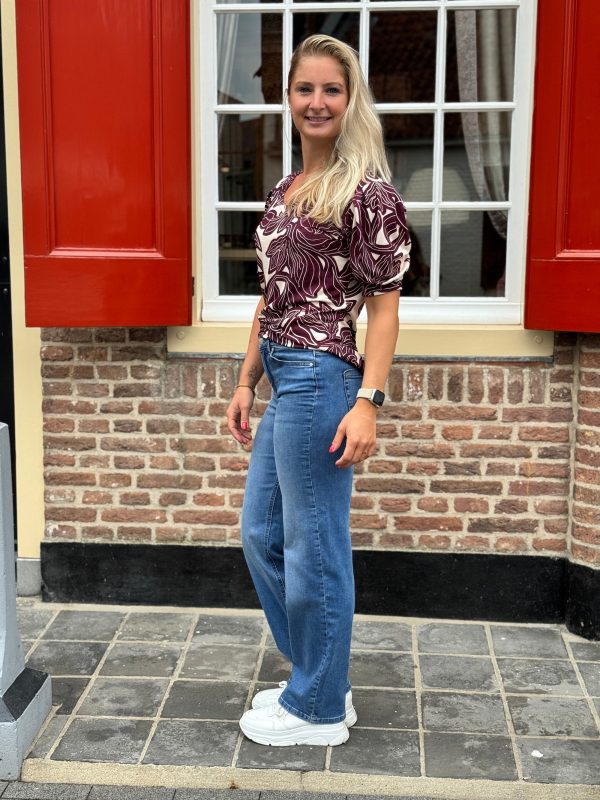 Shirtje Isabella bordeaux - Afbeelding 4