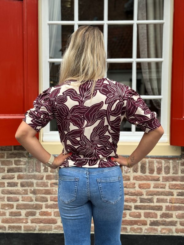 Shirtje Isabella bordeaux - Afbeelding 3